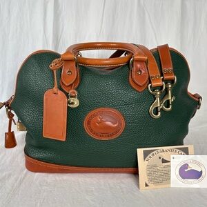 Dooney and Bourke Rare Large Norfolk Carry On travel Luggage Weekender Bag
